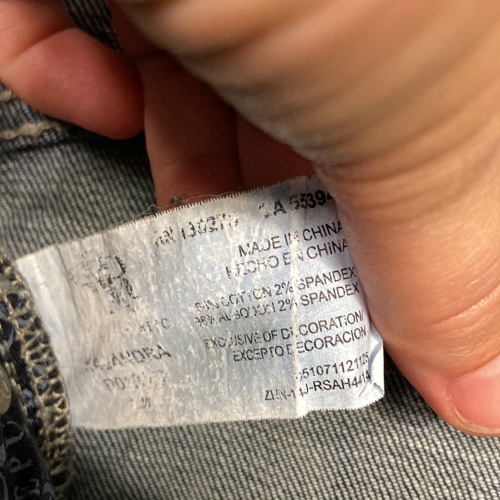 Rock & Republic Blue Kasandra Bling Pocket Jeans Women's Size 2 - Picture 11 of 16